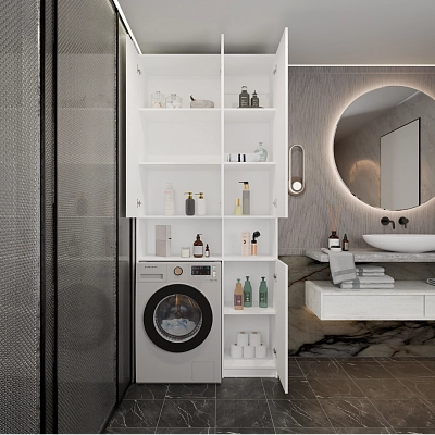 Шкаф-пенал 3 ниши, с полками Тевос Белый